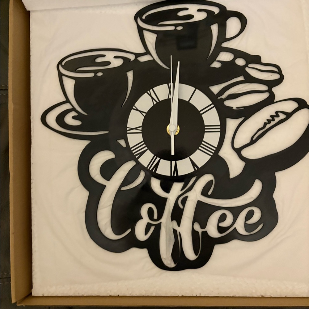 Vinyl Record Wall Clock -  Coffee decor
